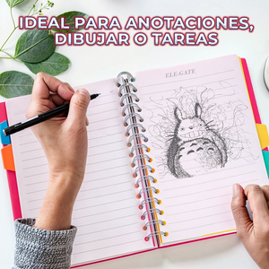 สมุดโน้ตขนาด A5 120 แผ่น ปกหนัง เข้าเล่มแบบเกลียว กระดาษสี ปกทำจากวัสดุกระดาษออฟเซ็ต สำหรับทำไดอารี่ - Product Image 4