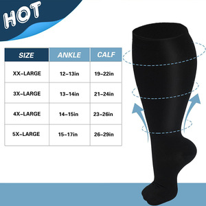 <span class=keywords><strong>Bas</strong></span> de compression taille extra-large, chaussettes de sport élastiques pour les jambes - Product Image 4