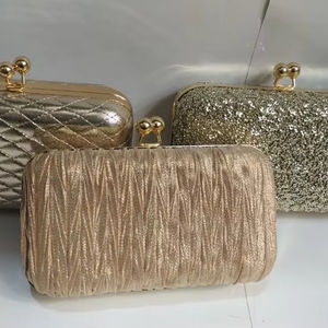 FL81 Vivid Handmade Ladies Bridal Clutch Evening Handbags Indian Ethnic Party Purse Embroidery Beading <b>Stone</b> Cotton/Jute - Product Image 1