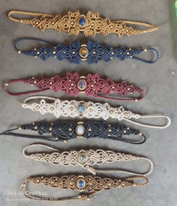 Bola de latón para encontrar pulsera de hilo de macramé con cordón multicolor o hilo con pulsera de latón para encontrar para Feliz Año Nuevo - Product Image 2