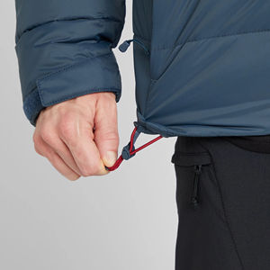 Veste parka matelassée pour hommes marine d'hiver personnalisée imperméable et coupe-vent avec capuche en duvet réglable poignets velcro et vestes chaudes pour hommes - Product Image 5