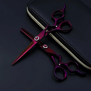 Top Selling Barber <b>Hair</b> Cutting <b>Hair</b> <b>Thinning</b> Stainless Steel Straight Blade Right-Handed Medium Handle High Quality <b>Scissors</b> - Product Image 5
