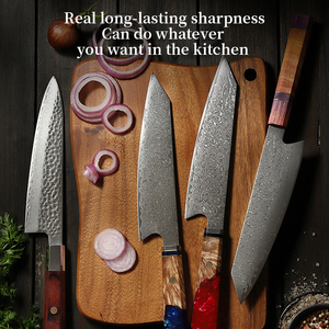 Mayorista Personalizado OEM ODM Cubiertos Fábrica Chef Profesional Cuchillo de Cocina Acero Damasco Chef Cuchillo Mejor Mango Único de Madera - Product Image 2