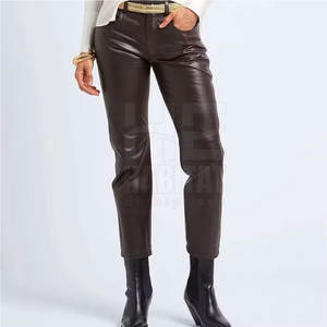 Pantalones de Cuero Cómodos para Mujer, Cuero Suave de Primera Calidad, Estilo Clásico para Uso Casual de Adultos - Product Image 3