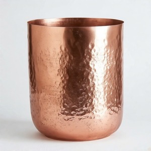 Planteur d'argent martelé par feuille de gel avec la texture de déclaration faite pour des salons ou des expositions de jardin de boutique - Product Image 5