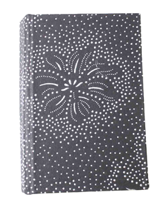 Wholesale Recycled Cotton Paper Notebook Handmade Black Cover with Silver Design Glue Binding Personal or Corporate Gift - Product Image 1