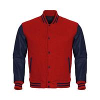 Veste universitaire vintage personnalisée avec logo pour homme, col montant, manches en cuir, broderie, style baseball, automne, noir, couple