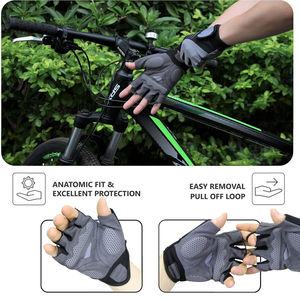 Guantes de Ciclismo Antideslizantes, Transpirables, de Tela Suave, con Logotipo Personalizado, de Alta Calidad, para Entrenamiento, Medios Dedos, Último Diseño - Product Image 6