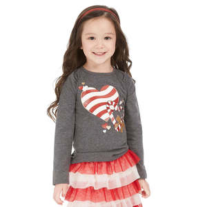 Maglietta a Maniche Lunghe per Bambina Epic Threads, Motivo Cuori, Cotone Morbido, Taglia 4T, Stile Casual per Primavera e Autunno - Product Image 1