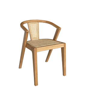 Chaise de salle à manger en bois courbé durable avec dossier en rotin bas quantité minimale de commande fournisseur du Vietnam - Product Image 2