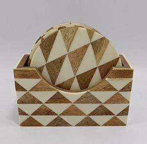 Venta al por mayor productos de decoración del hogar posavasos de cristal natural para la venta - Product Image 5