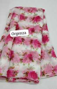 Tela de organza con estampado digital, 35 GSM, 44 pulgadas de ancho, para usar en saris, vestidos, kurtis, etc. - Product Image 6
