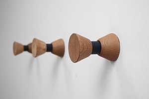 <b>Wall</b> <b>Hooks</b> <b>Coat</b> <b>Hooks</b> <b>Wall</b> Mounted Wood <b>Hooks</b> Single Organizer Hangers, Handmade Craft Hat Rack Hat Hanger Black Walnut - Product Image 3