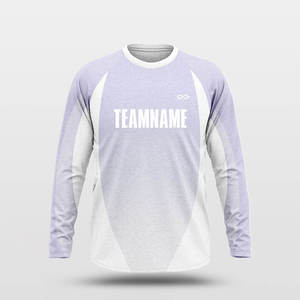 Jersey Deportivo Personalizado Morado con Diseño de Nube, Manga Larga y Corte Holgado - Product Image 1