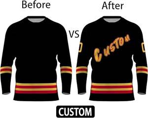 Uniforme de hockey sobre hielo unisex hecho a medida al por mayor uniforme de hockey sobre hielo transpirable de secado rápido a la venta - Product Image 5