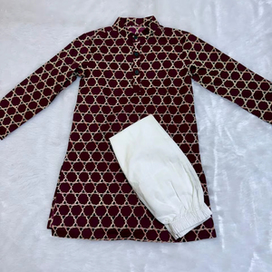 ชุด Kurta และชุดนอนผ้าฝ้ายสวมใส่สบายสำหรับงานปาร์ตี้ - Product Image 1