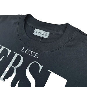 Gran oferta 100% algodón cuello redondo Boxy Fit camisetas de gran tamaño peso pesado DIY Street Style Boxy camiseta hombres logotipo personalizado - Product Image 3