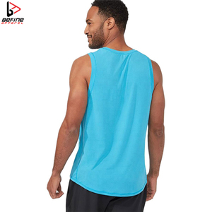 Débardeur de fitness en polyester respirant 2024 pour hommes, vêtements de sport vierges simples pour la salle de sport - Product Image 4