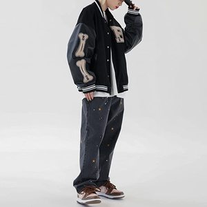 2026 hommes personnalisé hiver nouvelle mode université veste en cuir de vache manches Letterman Varsity Baseball vestes pour unisexe - Product Image 3