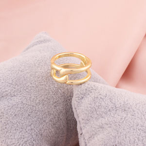 Joyería de moda para mujer, anillo de dedo de aleación de moda chapado en oro, anillo de banda clásico, joyas ZevA, anillo unisex, joyería de precio razonable - Product Image 3
