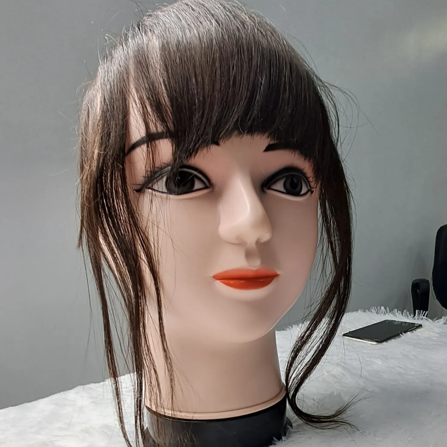 3 Clip Remy Clip di capelli umani su frangia estensione dei capelli per frangia di capelli biondi castani neri donne naturali DHL Fedex peso di colore