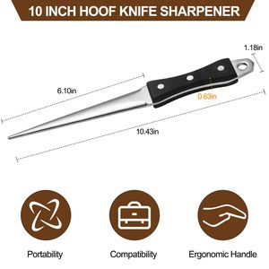 Juego de herramientas de herrador forjado de primera calidad, kit de cuchillo, escofina y pinza con logotipo personalizado de fábrica OEM - Product Image 6