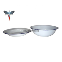 Plateau de service bas en acier inoxydable blanc émaillé, personnalisé, écologique, style européen, pour petit-déjeuner, déjeuner, buffet, camping - Vente en gros