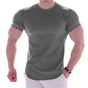 Apparel Manufacturer T Shirts Training Fitness Clothing Spandex Muscle Fit Running Workout Men Gym T Shirts