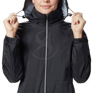 Chaqueta cortavientos para mujer al por mayor chaqueta cortavientos personalizada para mujer Chaquetas impermeables de talla grande - Product Image 3