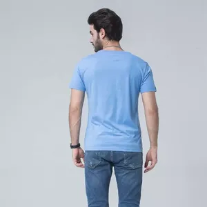 Haute qualité 100% coton hommes T-Shirts Logo personnalisé poids lourd goutte épaule surdimensionné recadrée tricoté tissu pour le confort - Product Image 3