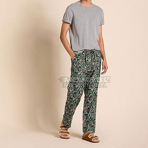 Meilleure vente pantalon en flanelle de coton taille moyenne pour hommes, confortable, tendance, style décontracté, conception simple, tissu en toile à motif droit - Product Image 6