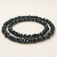 Collier ras du cou classique en perles de coquillages noirs naturels, chaîne en argent, bijoux en pierres foncées, vente en gros, cadeau pour femmes