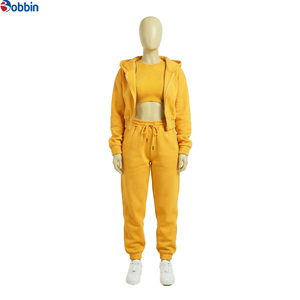 BOBBIN INDUSTRIES - Conjunto Deportivo Informal de 3 Piezas para Mujer, Talla Grande, 100% Algodón, Ajustado, con Capucha, Otoño Invierno - Product Image 4