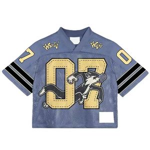 Fútbol americano vintage algodón poliéster diseñador hombre de gran tamaño moda personalizada recién llegado alta calidad 2025 al por mayor - Product Image 3