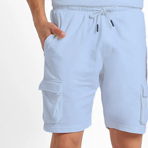 Meilleure qualité été deux pièces boutonné plage pour hommes personnalisé hommes chemise et ensemble court unisexe Slim Fit - Product Image 6