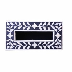 Boîte à mouchoirs en incrustation d'os élégante avec art floral pour cadeau de mariage, table à manger et décor de réception - Product Image 2