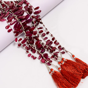 ลูกปัดทับทิม, ลูกปัดทับทิมธรรมชาติรูปทรงลูกแพร์ลูกปัดเรียบ, ลูกปัดพลอยทับทิมสำหรับการทำเครื่องประดับ, ลูกปัดอัญมณีหลวมทับทิมสำหรับเครื่องประดับ - Product Image 6