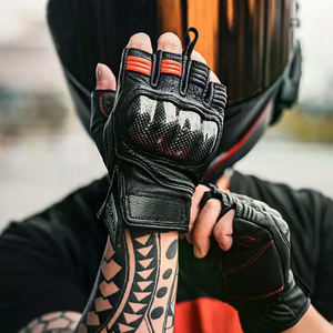 Motocross personnalisé Dirt Bike moto demi doigt gants nouveautés gants de cyclisme avec équipement de protection avec Logo personnalisé - Product Image 2
