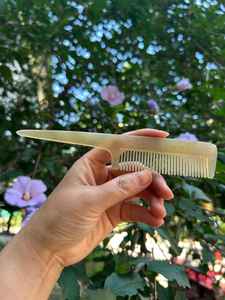 Eco Friendly Handmade Polished Horn Hair Comb Love Design Natural Wide Tooth Detangler for Healthy <b>Scalp</b> and Hair <b>Care</b> - Product Image 3