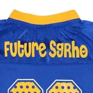 Sigma Gamma Rho SGRho Greek Sorority Kids Fútbol Jersey Azul Oro 100% Poliéster con logotipo del equipo Frente Atrás Hombro Bordado - Product Image 4