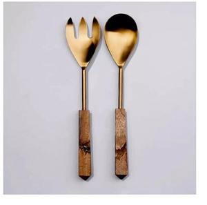 Serveur de salade en acier inoxydable de haute qualité ensemble de couverts en métal de qualité supérieure nouveau look mariages spécial comprend un ensemble de cuillères - Product Image 2