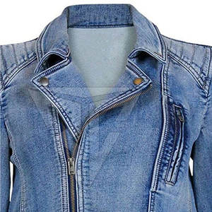 Meilleur prix confortable respirant solide veste en jean pour femmes marque privée col montant tricoté de haute qualité pour l'hiver en plein air - Product Image 6