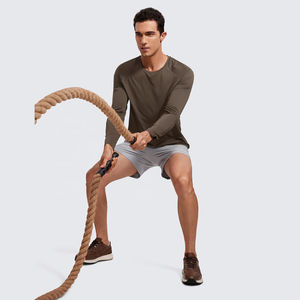 Chemises de compression de meilleure qualité pour hommes, logo personnalisé, coupe ajustée, couleur unie, design respirant UPF50 - Product Image 6