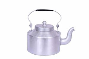 Bouilloire à thé en aluminium argenté de qualité supérieure, pot pour cuisinière, pour la maison, le bureau, l'hôtel, utilisation polyvalente, durable, légère, théière en métal - Product Image 4
