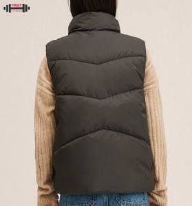 Veste matelassée pour homme de qualité supérieure, personnalisable en gros, col montant en toile, écologique, antibactérienne, respirante, décontractée pour l'hiver - Product Image 6