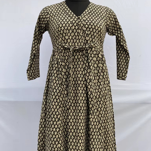 Ropa informal lavable logotipo personalizado de gran tamaño elegante chica damas vestidos estilo bohemio impreso en capas estilo bohemio - Product Image 1