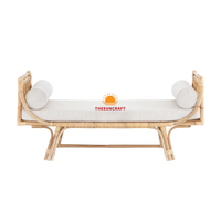 Vente en gros de banc en rotin naturel, osier de rangement au chaud par fabricant du Vietnam pour la maison, le couloir, la chambre à coucher, les hôtels en plein air