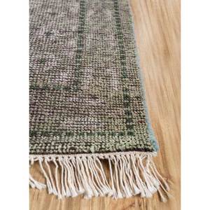 Alfombras de Lana Anudadas a Mano Erbe Green Rgs-1280 Colección Jaipur ZA para Uso Doméstico, Diseño de Medallón Rectangular, Tejido Abstracto Hecho a Mano - Product Image 4