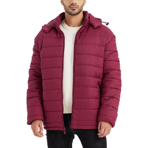 Chaquetas acolchadas personalizadas ligeras de corte holgado de talla grande, chaqueta de invierno con aislamiento Premium con forro polar para hombre - Product Image 3