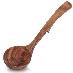 Cuillère en bois naturelle et agréable pour la cuisine, cuillère de service en bois d'acacia de haute qualité, articles de cuisine en gros - Product Image 5